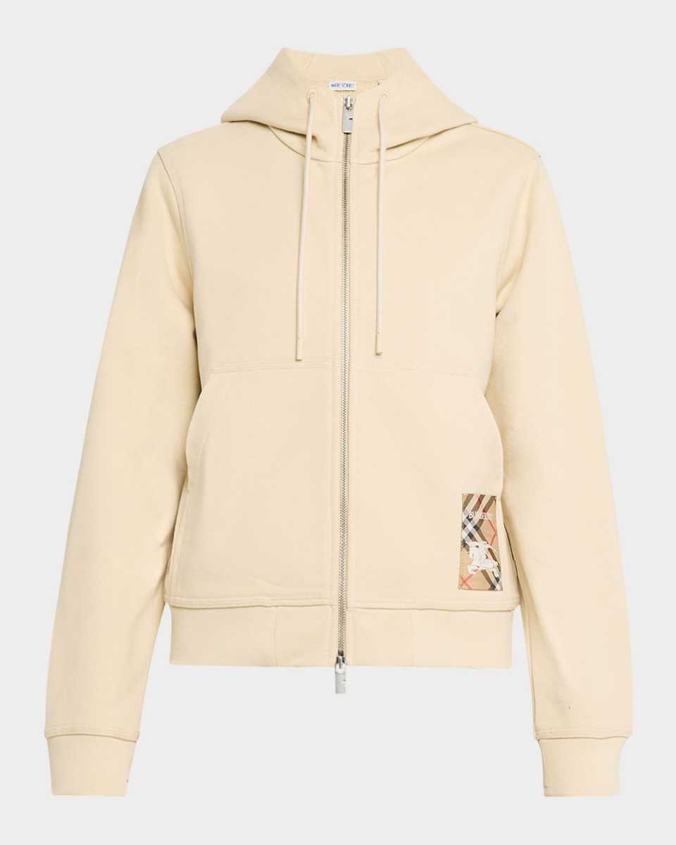 Logo Patch Zip-Up Hoodie